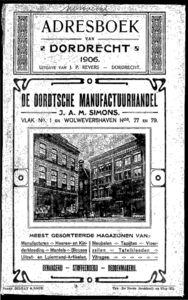  Adresboek van Dordrecht, samengesteld uit het bevolkingsregister der Gemeente, pagina 1