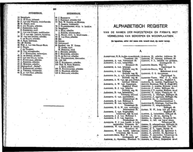  Adresboek van Dordrecht, samengesteld uit het bevolkingsregister der Gemeente, pagina 105