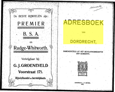  Adresboek van Dordrecht, samengesteld ui het bevolkingsregister der Gemeente, pagina 3