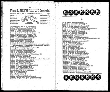  Adresboek van Dordrecht, met aanvullingslijst, samengesteld uit het bevolkingsregister der Gemeente, pagina 161