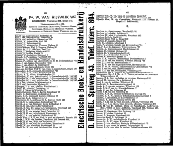  Adresboek van Dordrecht, met aanvullingslijst, samengesteld uit het bevolkingsregister der Gemeente, pagina 216