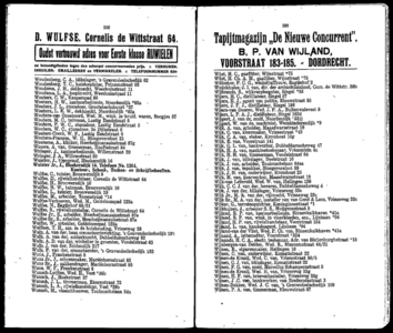  Adresboek van Dordrecht, met aanvullingslijst, samengesteld uit het bevolkingsregister der Gemeente, pagina 258