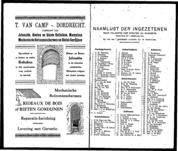 Adresboek van Dordrecht 1919 samengesteld uit het bevolkingsregister der Gemeente, gemeentelijke uitgave, pagina 4