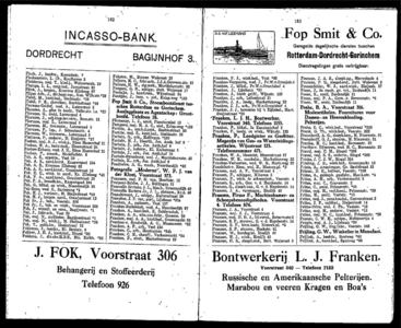  Adresboek van Dordrecht 1919 samengesteld uit het bevolkingsregister der Gemeente, gemeentelijke uitgave, pagina 95