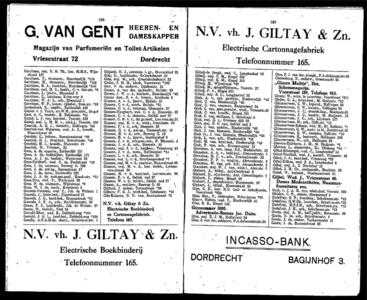  Adresboek van Dordrecht 1919 samengesteld uit het bevolkingsregister der Gemeente, gemeentelijke uitgave, pagina 97
