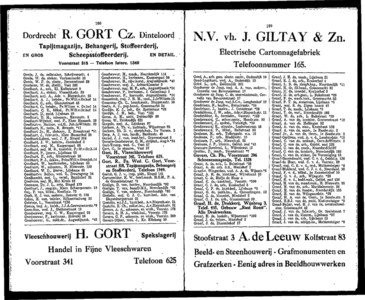  Adresboek van Dordrecht 1919 samengesteld uit het bevolkingsregister der Gemeente, gemeentelijke uitgave, pagina 98