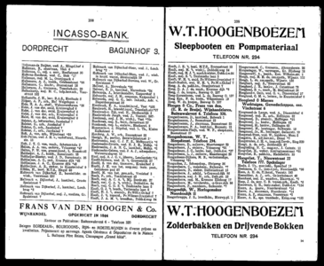  Adresboek van Dordrecht 1919 samengesteld uit het bevolkingsregister der Gemeente, gemeentelijke uitgave, pagina 108