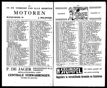  Adresboek van Dordrecht 1919 samengesteld uit het bevolkingsregister der Gemeente, gemeentelijke uitgave, pagina 111