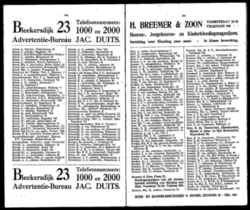  Adresboek van Dordrecht. 1922 samengesteld uit het bevolkingsregister der Gemeente, bijgewerkt tot 1 april 1922, pagina 109