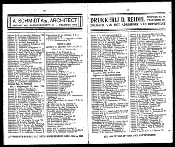  Adresboek van Dordrecht. 1922 samengesteld uit het bevolkingsregister der Gemeente, bijgewerkt tot 1 april 1922, pagina 182