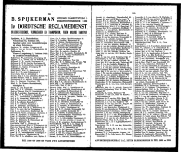  Adresboek van Dordrecht. 1922 samengesteld uit het bevolkingsregister der Gemeente, bijgewerkt tot 1 april 1922, pagina 188