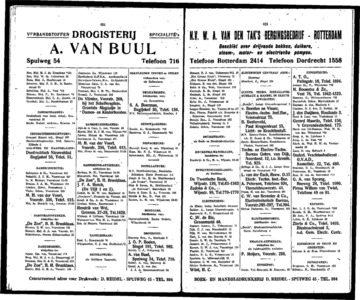  Adresboek van Dordrecht. 1922 samengesteld uit het bevolkingsregister der Gemeente, bijgewerkt tot 1 april 1922, pagina 222