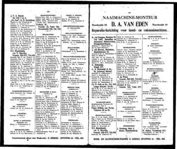  Adresboek van Dordrecht. 1922 samengesteld uit het bevolkingsregister der Gemeente, bijgewerkt tot 1 april 1922, pagina 228