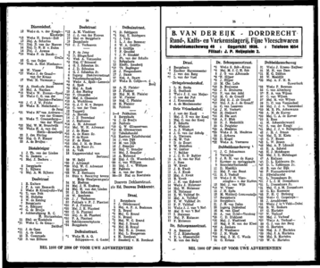  Adresboek van Dordrecht. 1924 samengesteld uit het bevolkingsregister der Gemeente, bijgewerkt tot 1 januari 1924, pagina 19