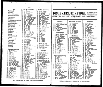  Adresboek van Dordrecht. 1924 samengesteld uit het bevolkingsregister der Gemeente, bijgewerkt tot 1 januari 1924, pagina 32