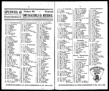  Adresboek van Dordrecht. 1924 samengesteld uit het bevolkingsregister der Gemeente, bijgewerkt tot 1 januari 1924, pagina 37