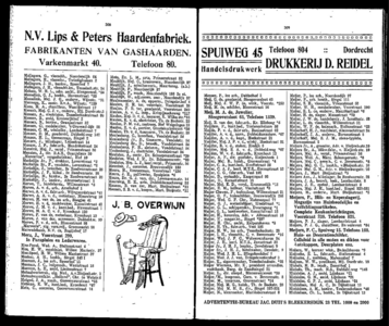  Adresboek van Dordrecht. 1924 samengesteld uit het bevolkingsregister der Gemeente, bijgewerkt tot 1 januari 1924, ...