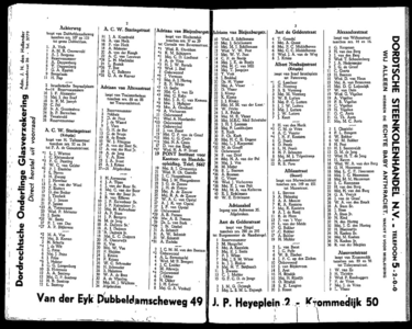 Adresboek van de Gemeente Dordrecht. Samengesteld uit het bevolkingsregister der Gemeente op 1 maart 1938 en ...