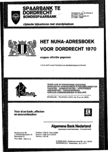  Het Nuha-Adresboek voor Dordrecht 1970 volgens officiële gegevens, pagina 1