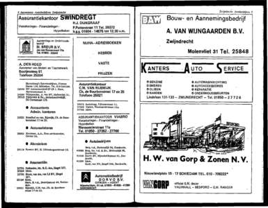 Zwijndrecht uitgave inwonersadresboek 1973 volgens officiële gegevens en op basis van eigen onderzoekingen, pagina 21