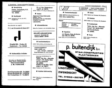  Zwijndrecht uitgave inwonersadresboek 1973 volgens officiële gegevens en op basis van eigen onderzoekingen, pagina 29