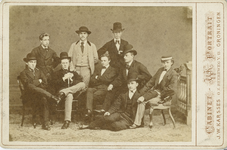 119 Groepsportret Groninger studenten / Karsses, J.W., 1873-1875